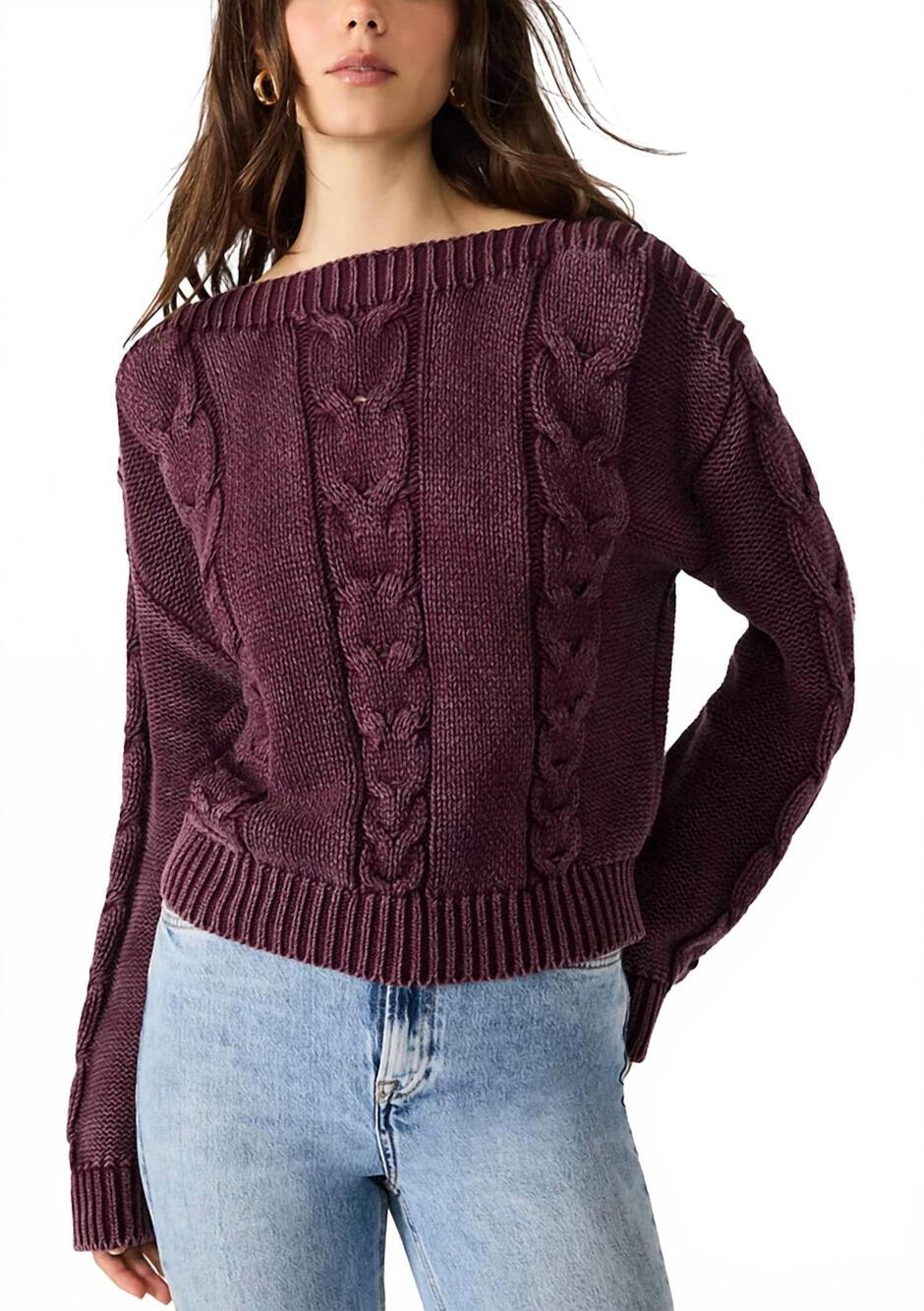 NEW STEVE MADDEN debbi sweater in beet